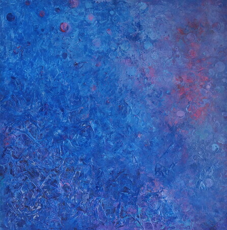 "Cosmos", 20"x 20", Oil Cold Wax