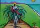 "Man on Donkey Cart with Lovesheep", Shown on Front Cover of "Barbados in a Nutshell 2014/15" - SOLD