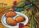 "Mangoes & Breadfruit Tree", 16"x 20"  , Acrylic
